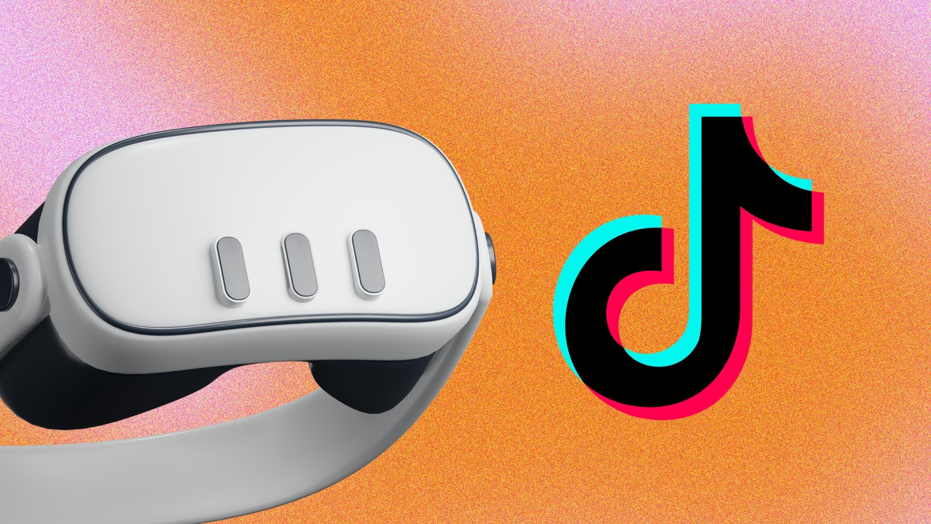 TikTok com dispositivo de realidade virtual