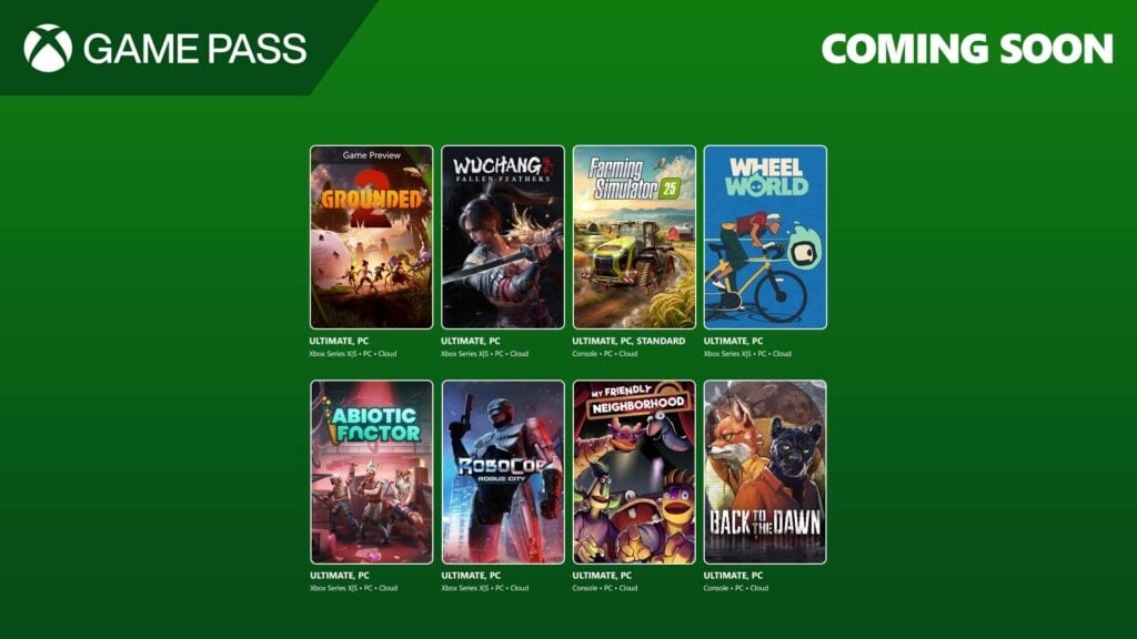 Xbox Game Pass lista de jogos a chegarem na consola