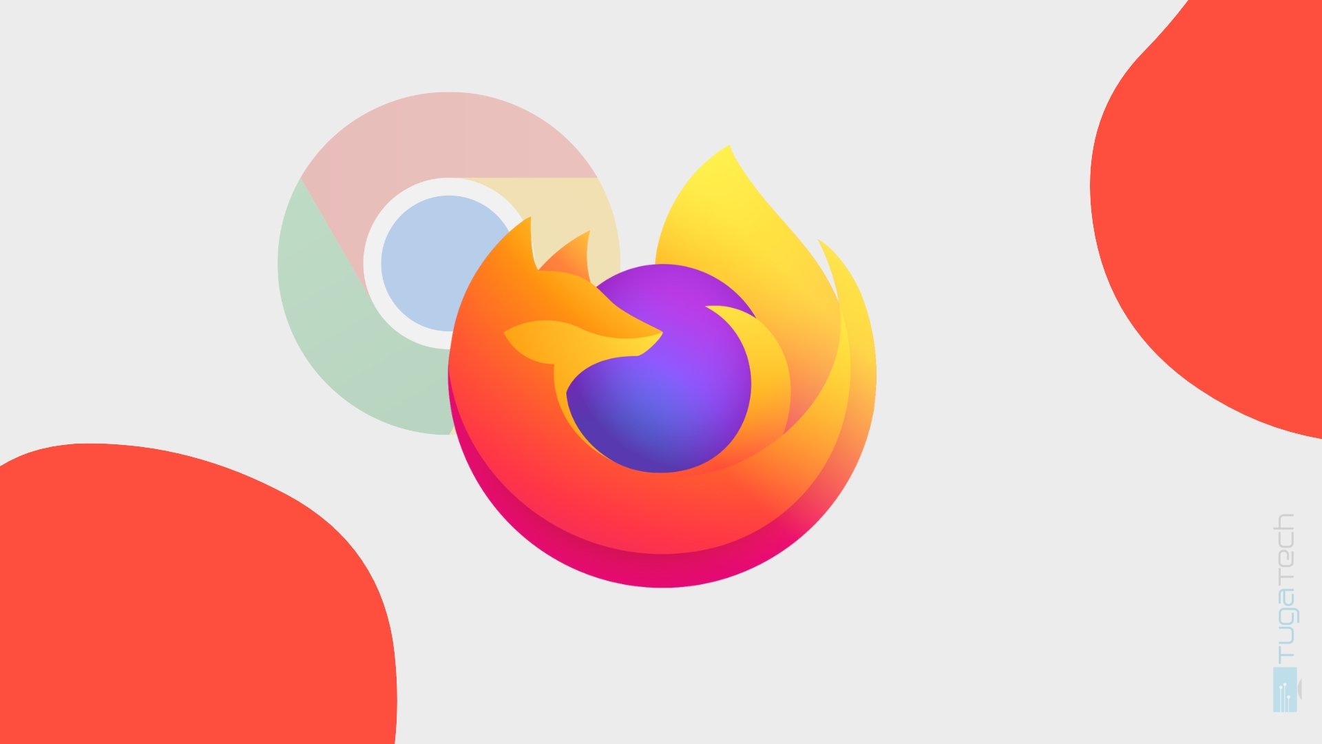 Firefox em destaque com chrome a desvanecer