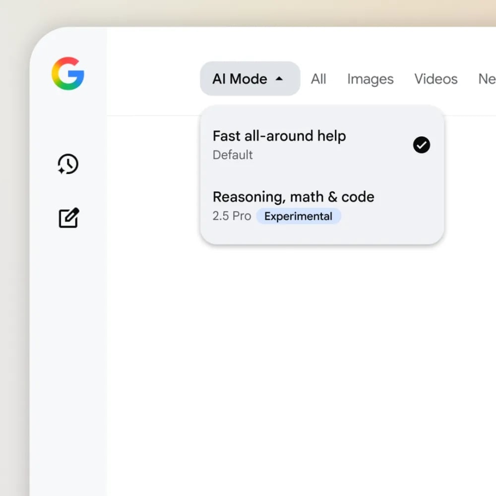 novo modo IA da Google