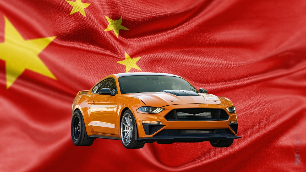 elétrico com bandeira da china de fundo