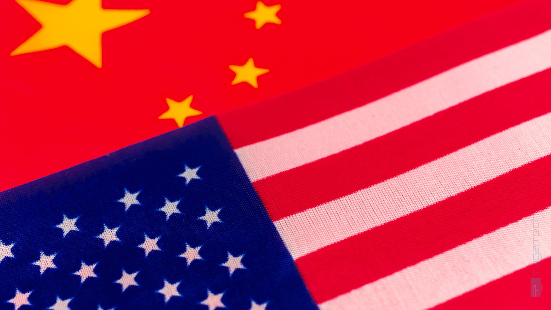 bandeira da china e EUA
