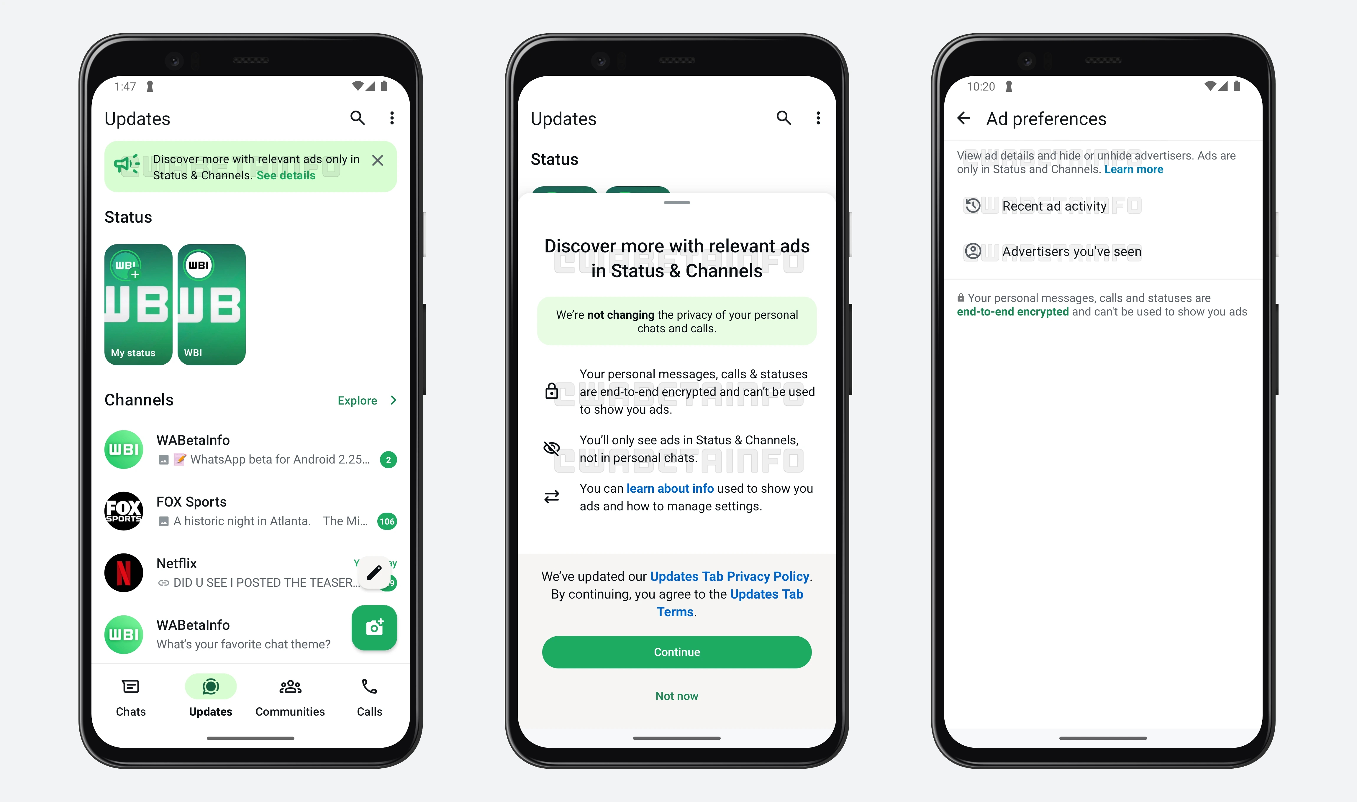 whatsapp com controlo de publicidade