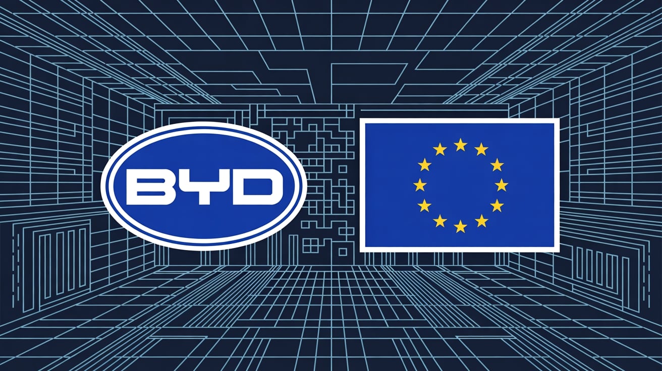 BYD e bandeira da União Europeia