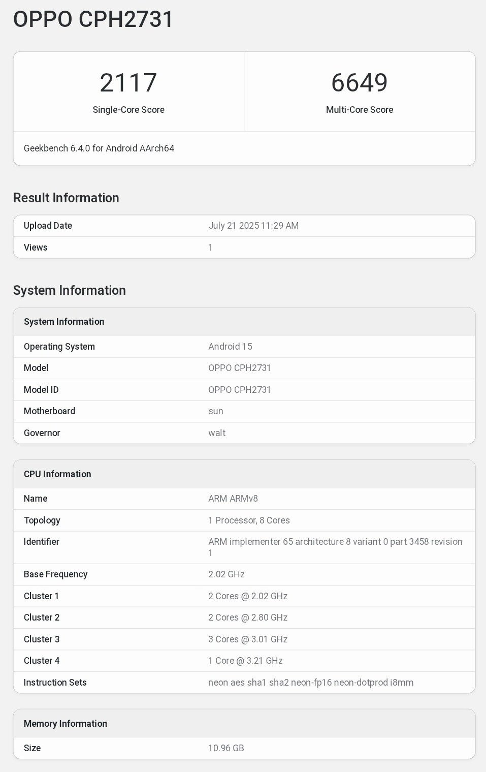 detalhes do benchmark realizado ao OPPO K13 Turbo