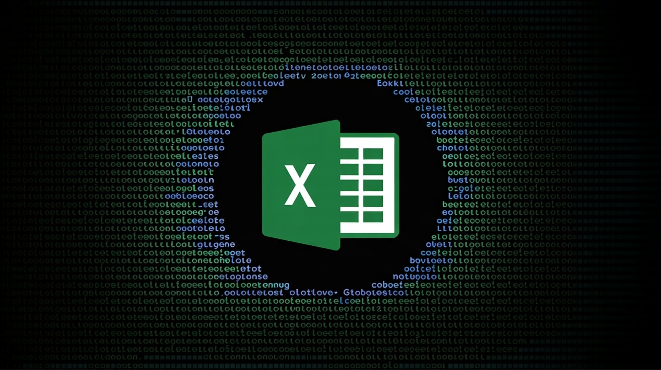 Microsoft Excel em fundo digital