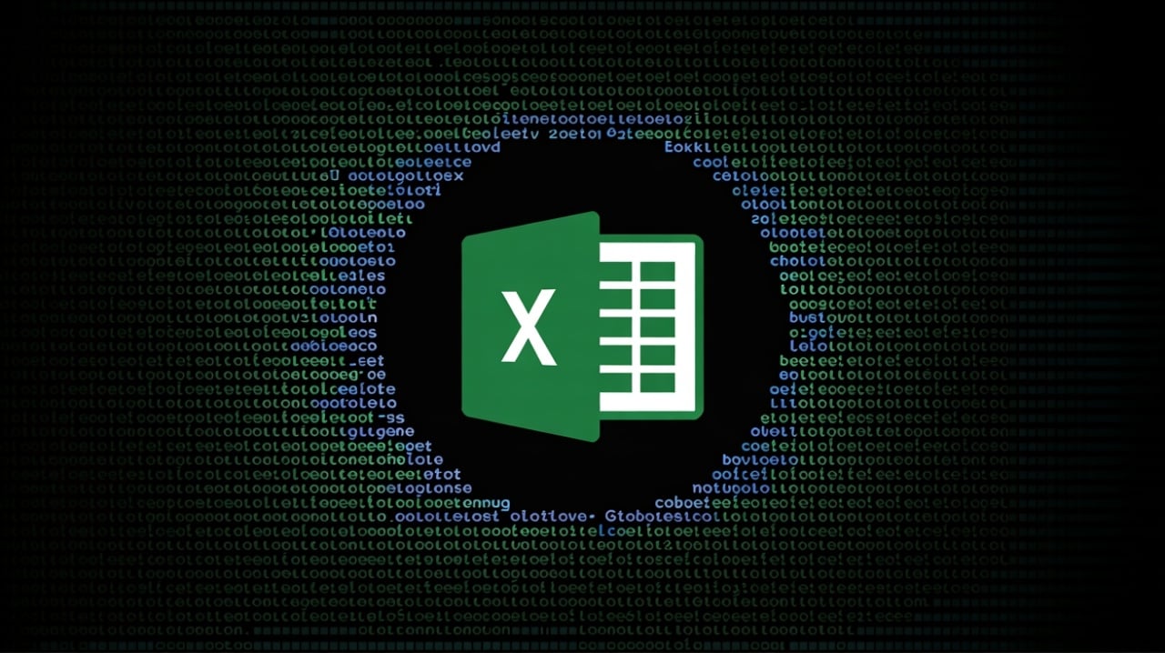 Microsoft Excel em fundo digital