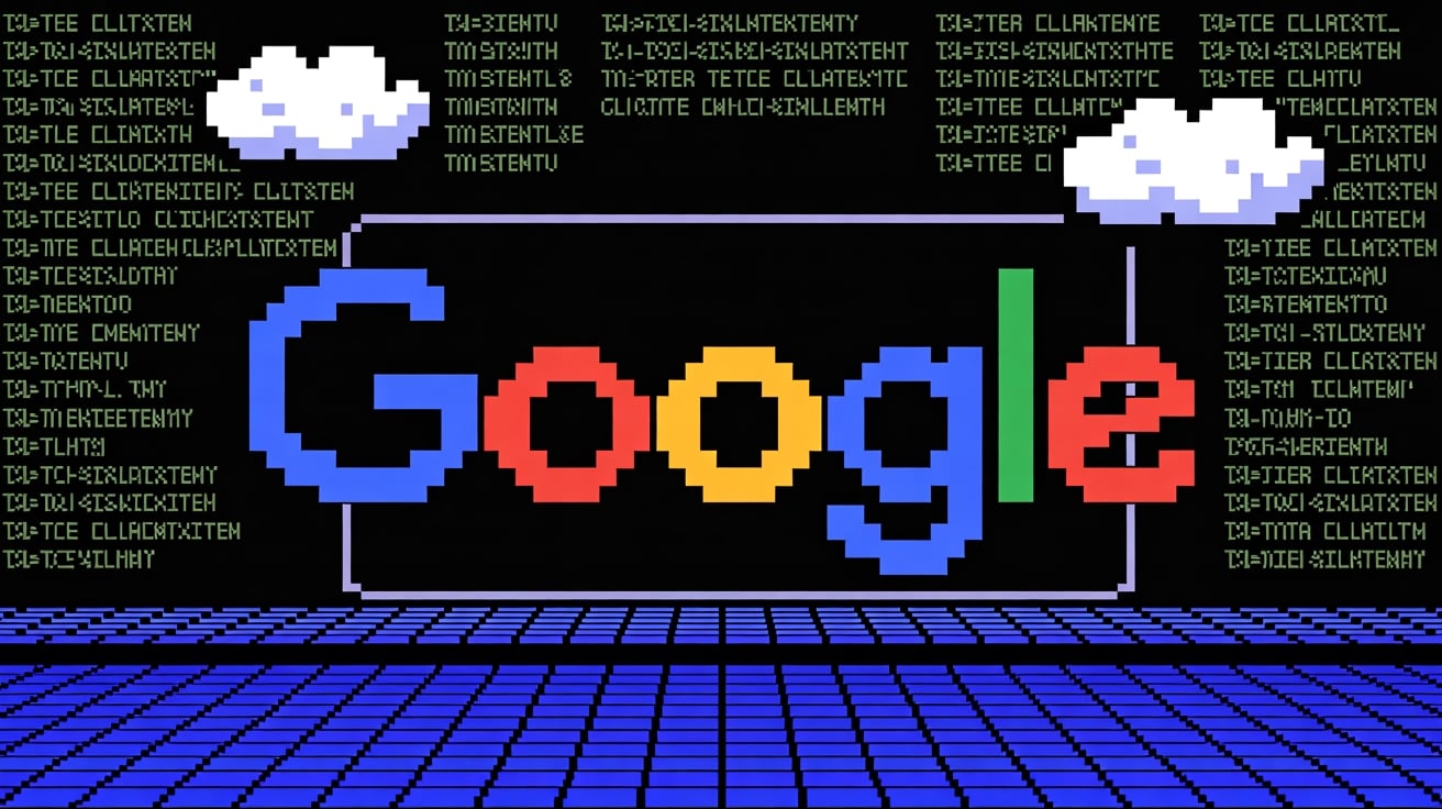 Google em formato digital de pixel