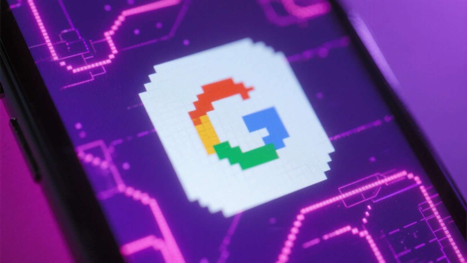 Logo da Google pixelado