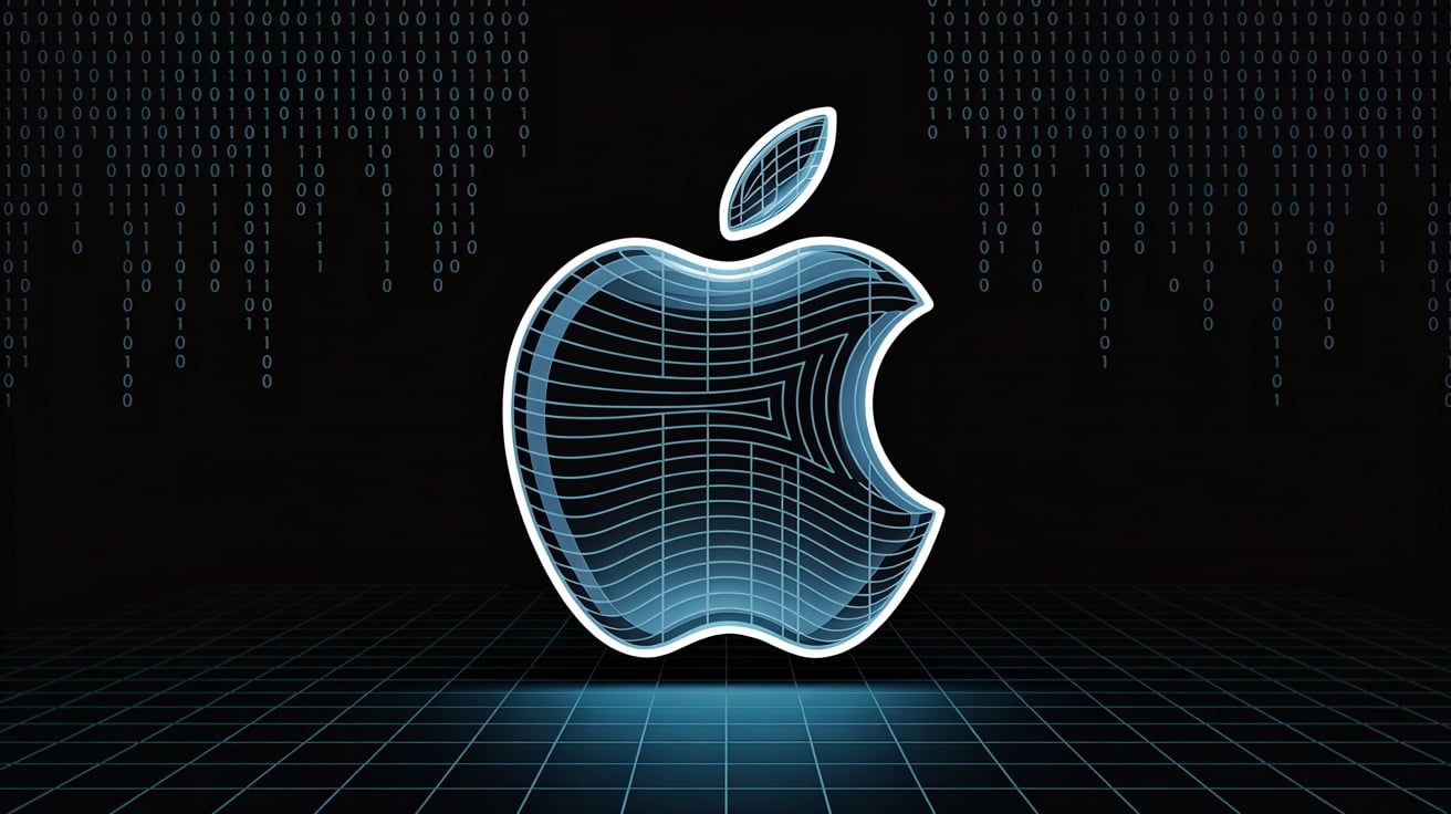 Apple logo feito de vidro