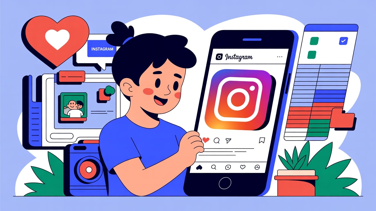 criança a usar smartphone com a aplicação do Instagram aberta