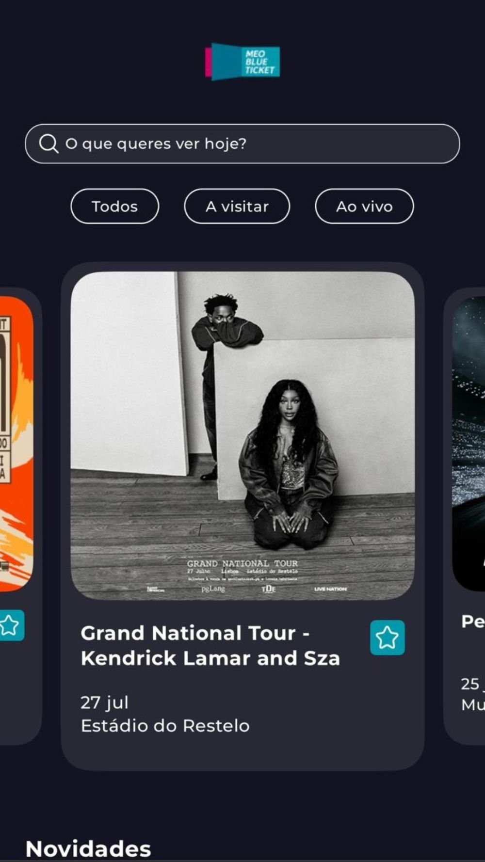 Meo Blueticket nova aplicação