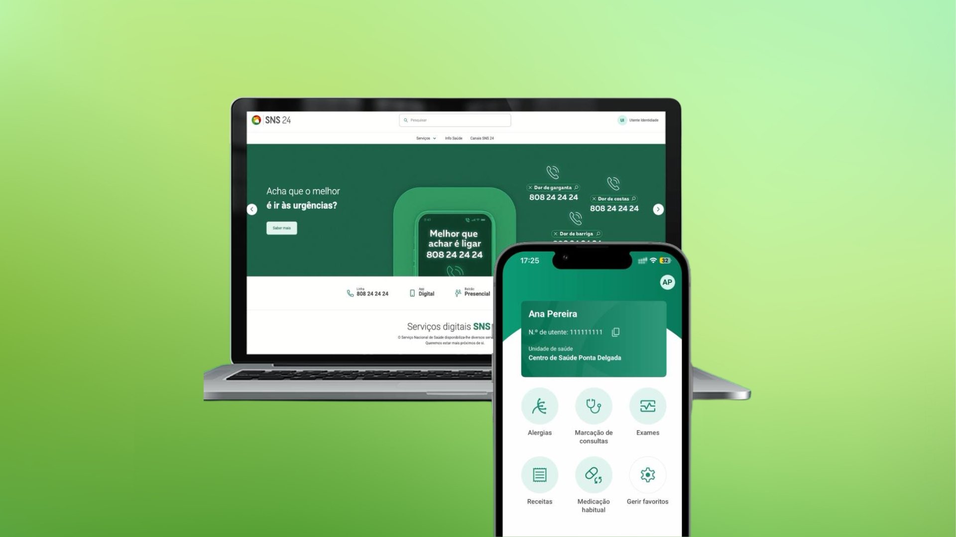 nova aplicação e site do SNS24