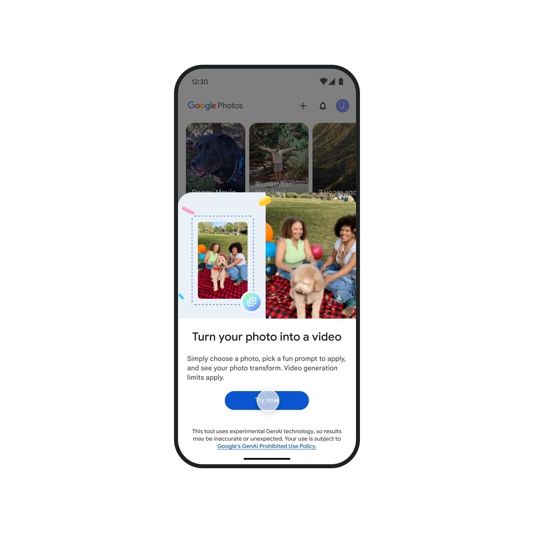 opção de criar vídeos a partir de fotos