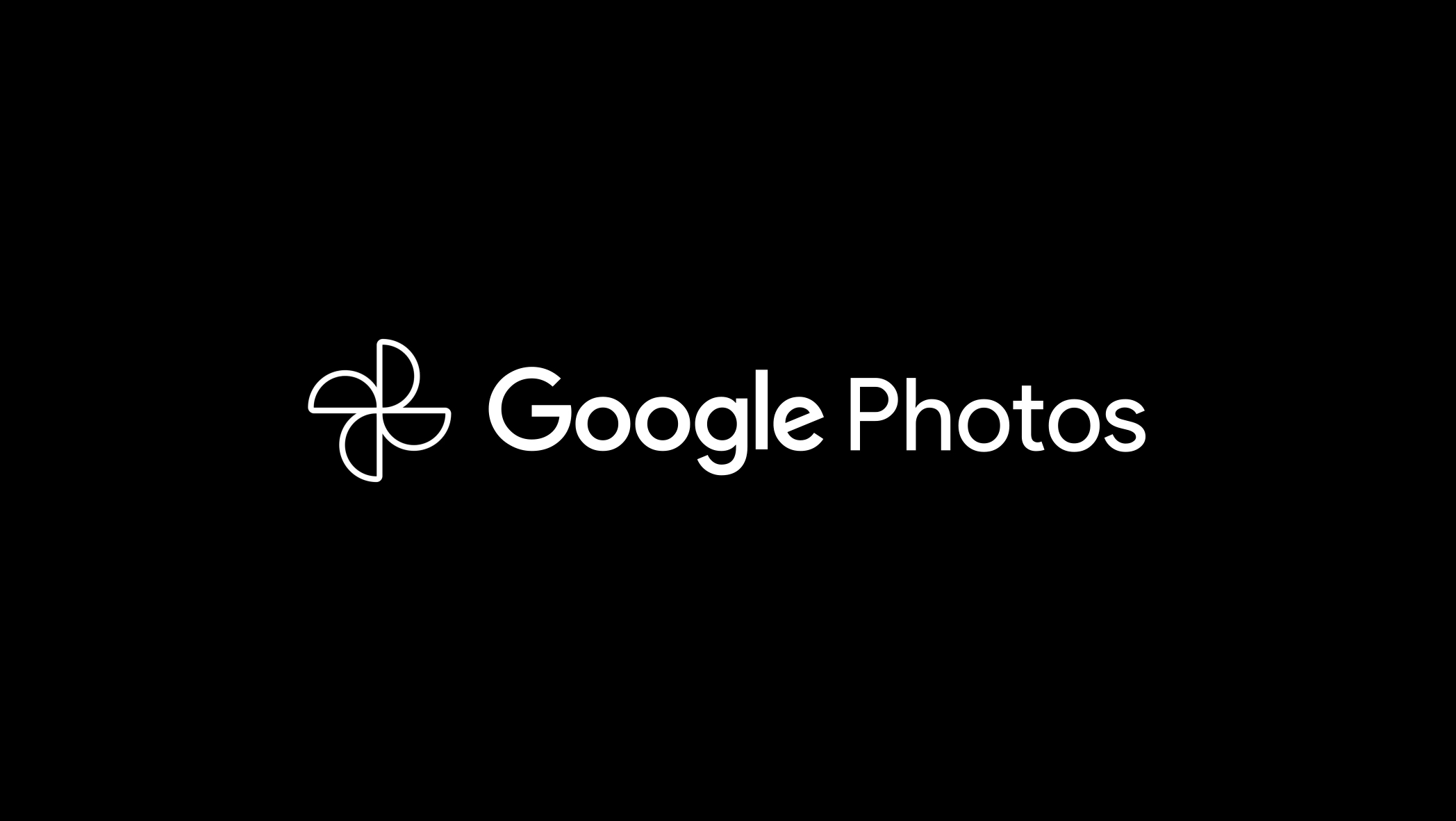 Google Fotos logo a preto e branco