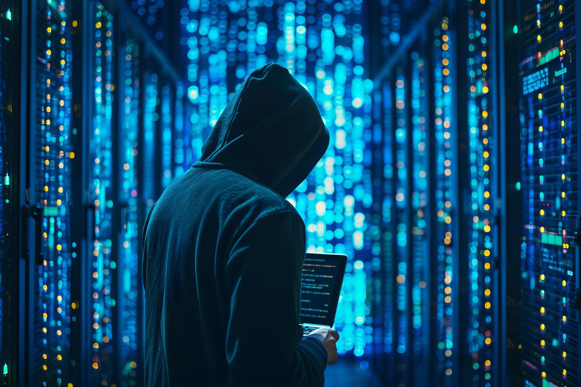 hacker a usar um computador
