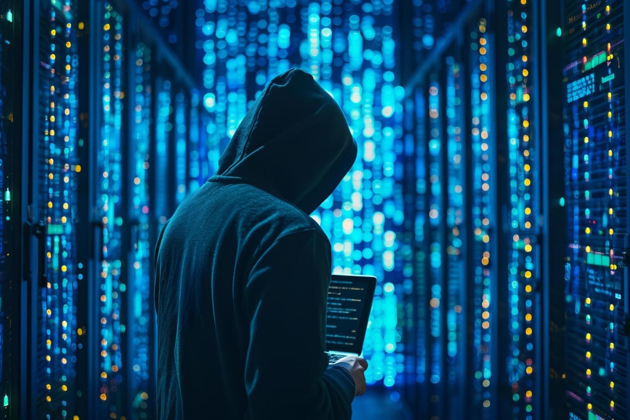 hacker a usar um computador