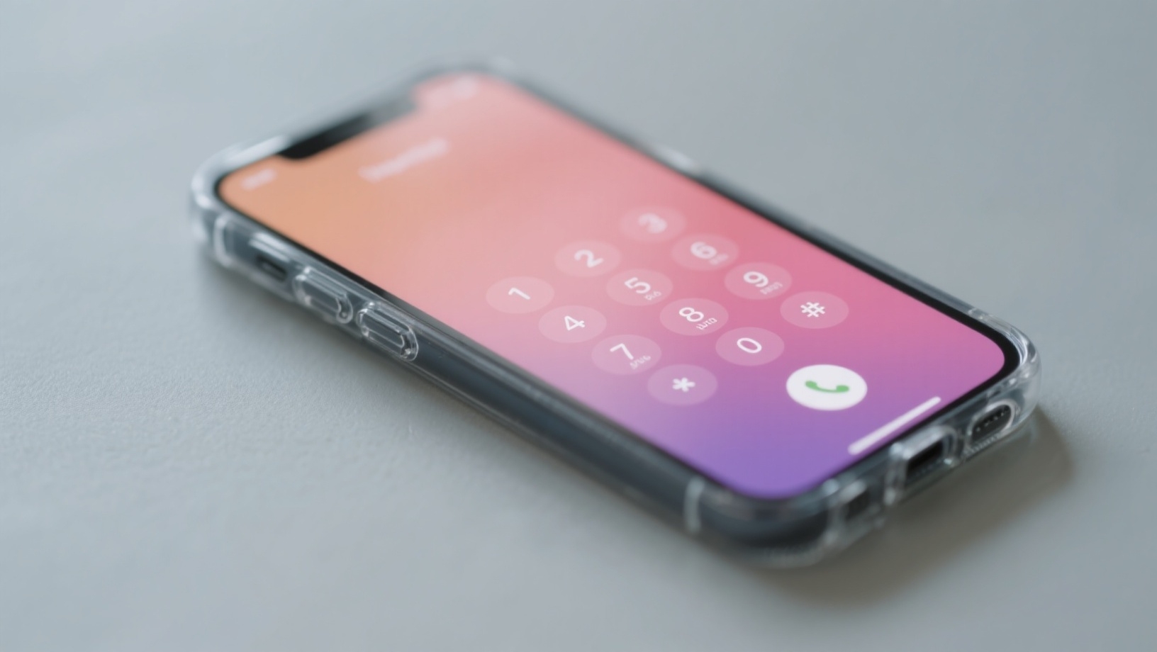 Interface da aplicação de chamada do smartphone