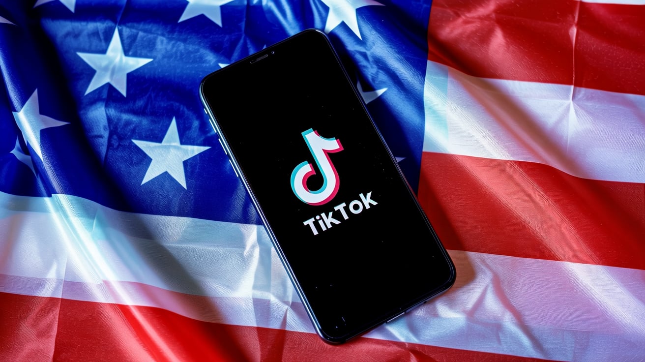 smartphone com logo do TikTok