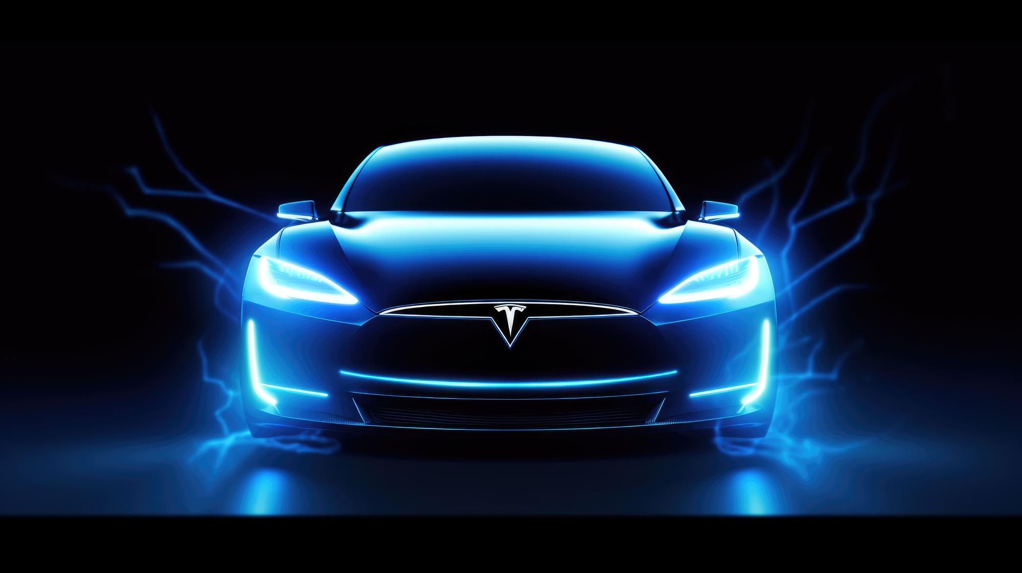 Parte frontal do Tesla