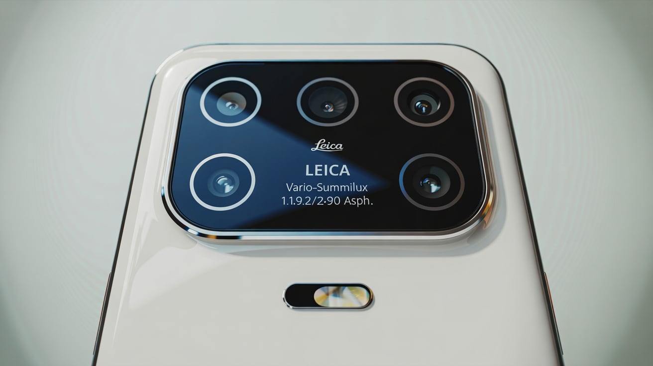 Conceito de dispositivo com várias câmaras traseiras
