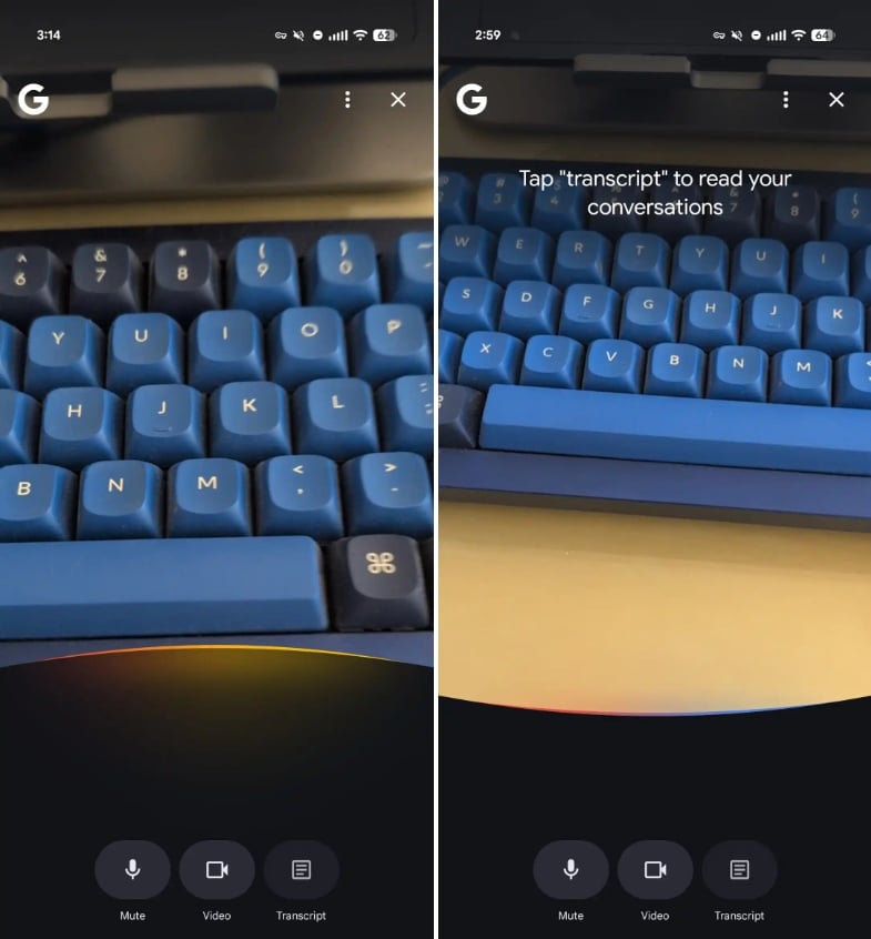 Google Lens com funcionalidade live do Gemini