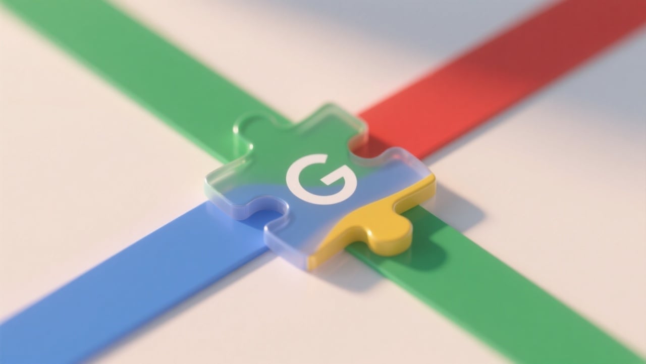 Google em cima de uma peça de puzzle