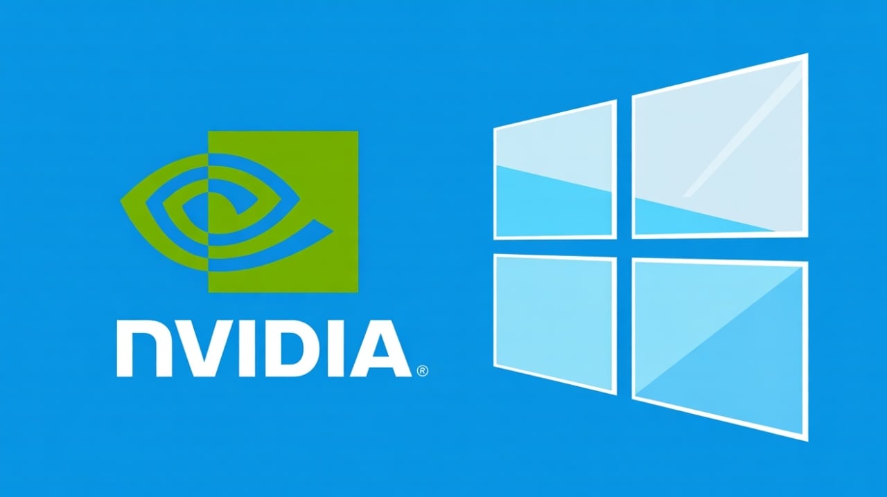 Nvidia e logo do Windows 10