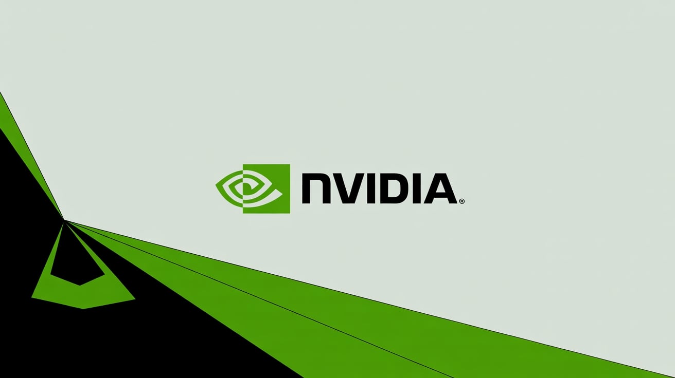 Nvidia logo em fundo minimalista