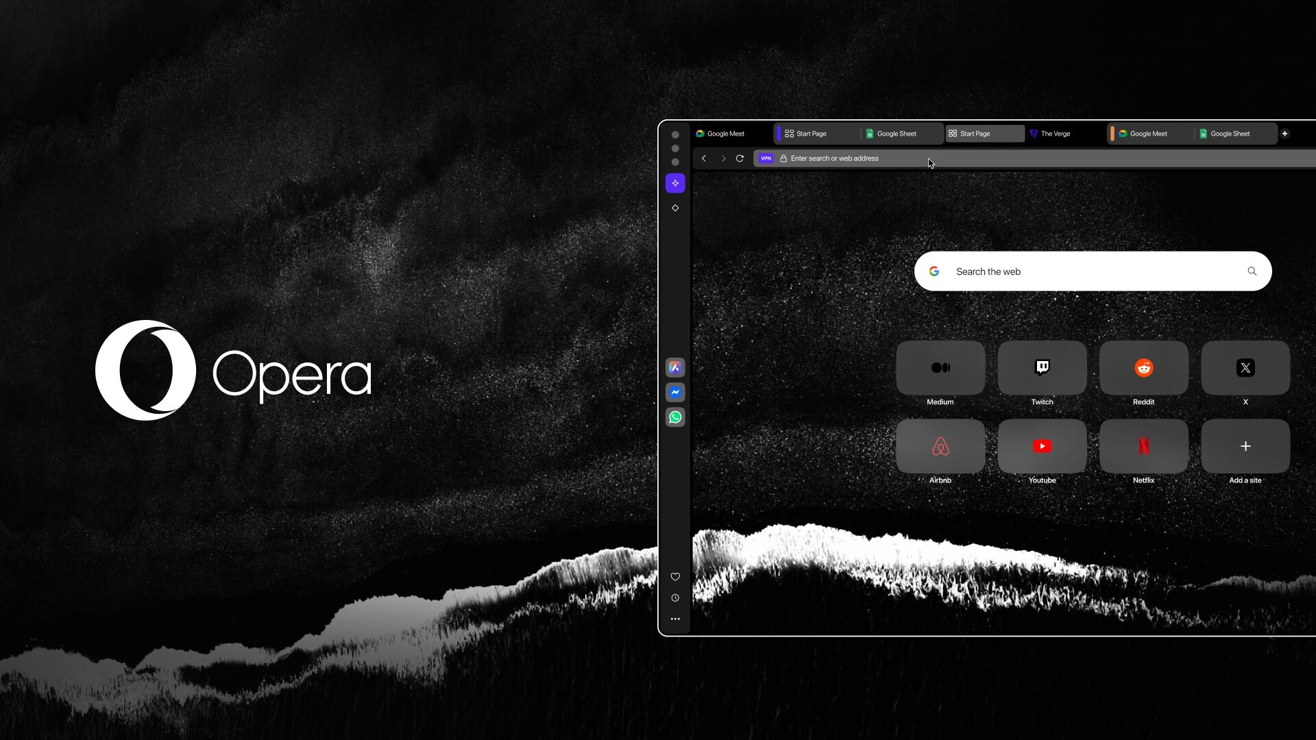 Opera novo tema escuro