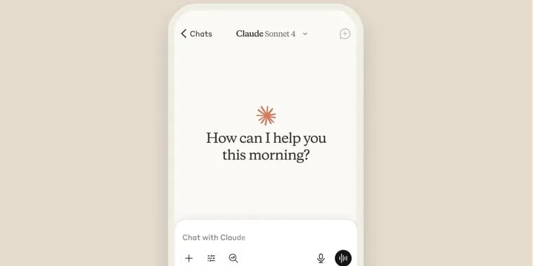 Claude para dispositivos móveis