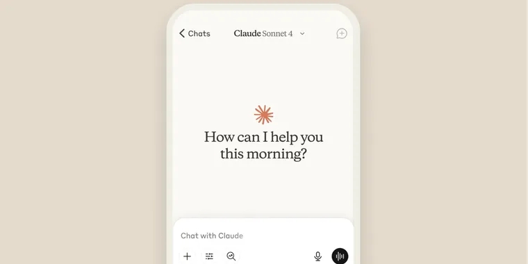 Claude para dispositivos móveis