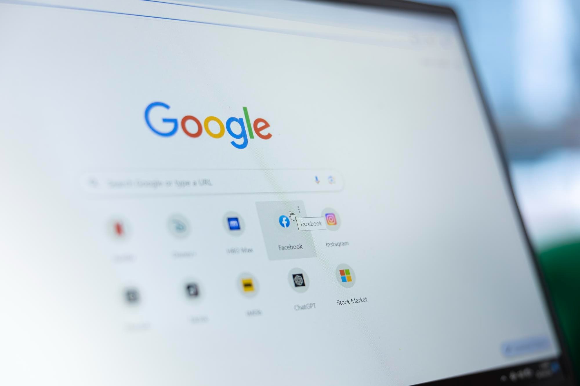 Pesquisa da Google em computador