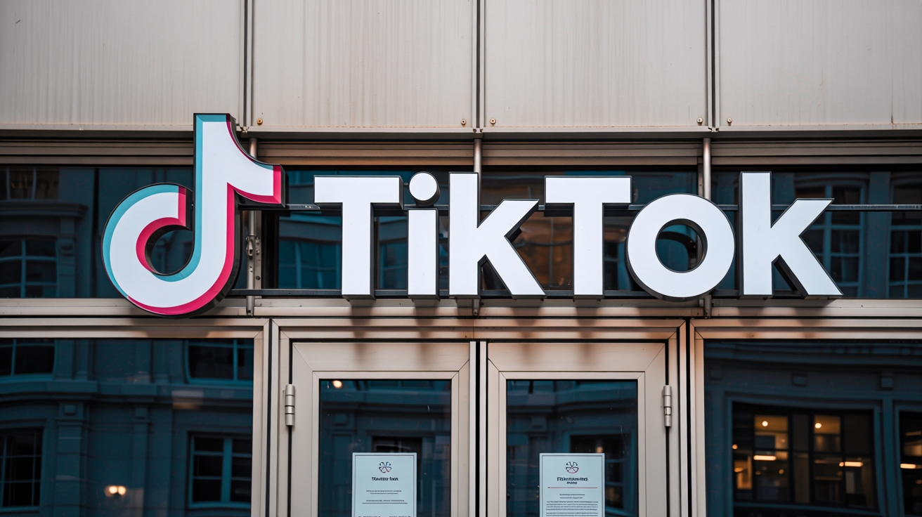 TikTok logo em empresa