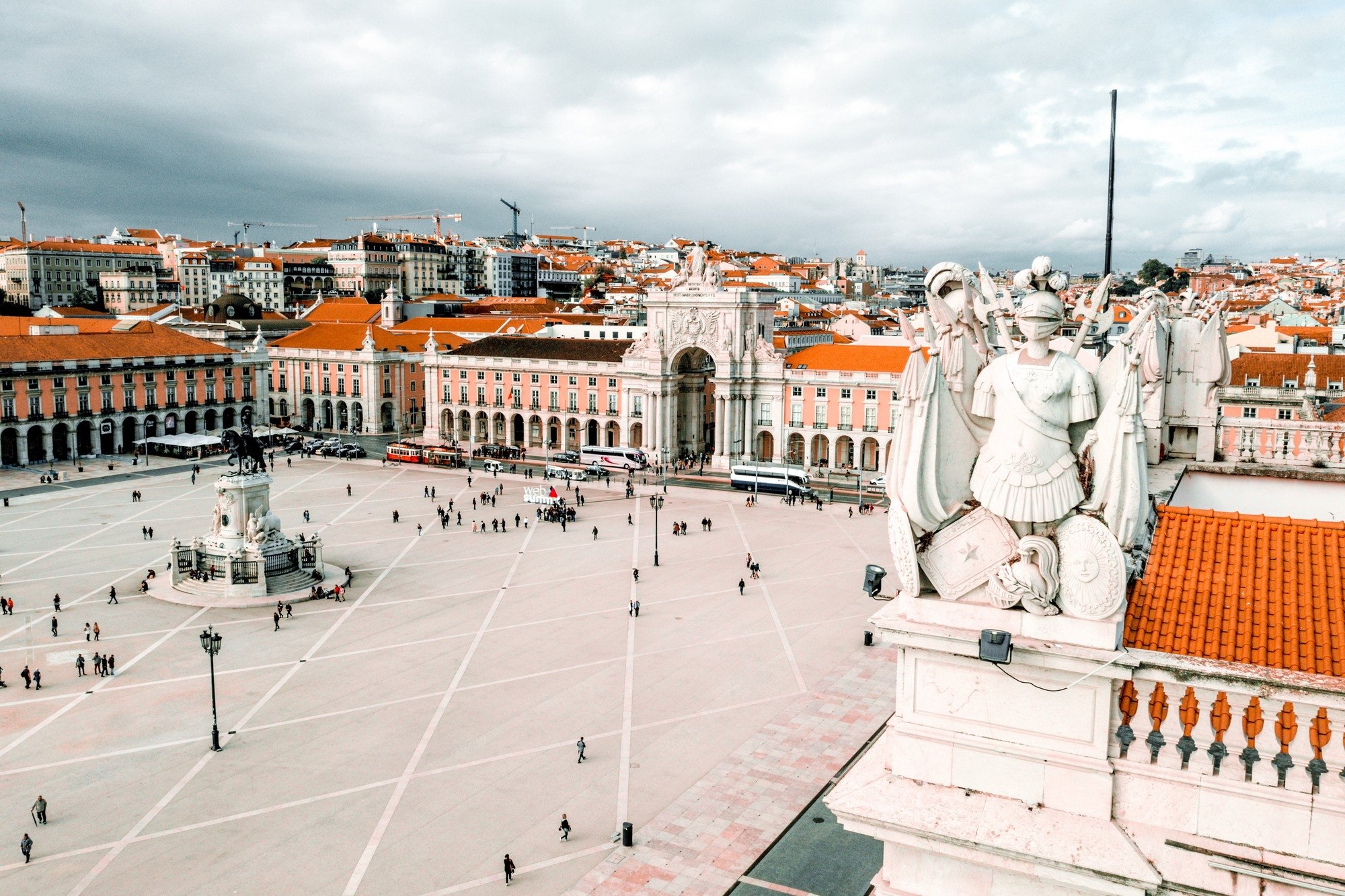 Praça central de Lisboa