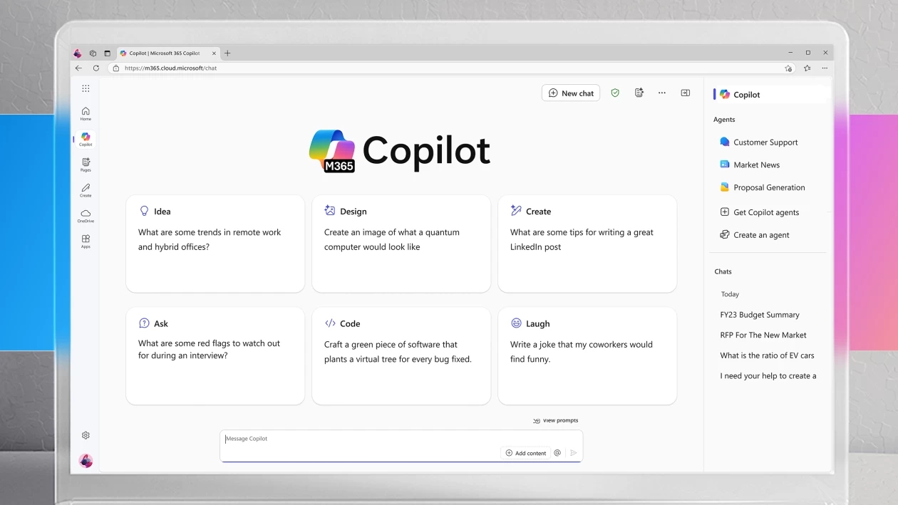 Copilot dentro do Microsoft Teams