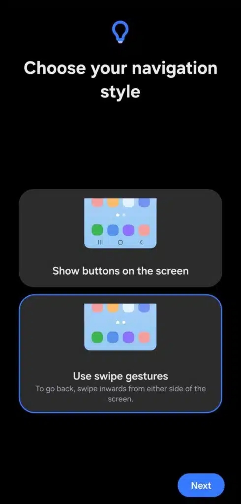 configuração do modo de funcionamento no primeiro arranque