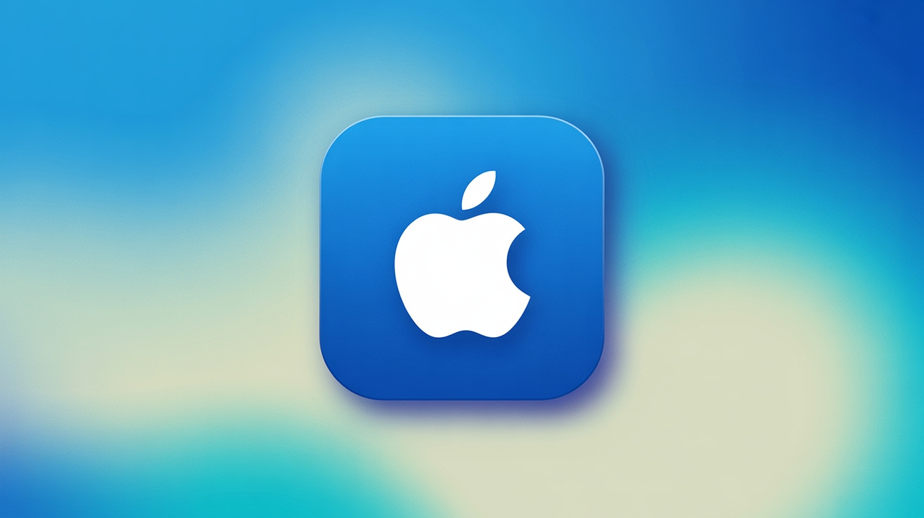 Apple logo azul