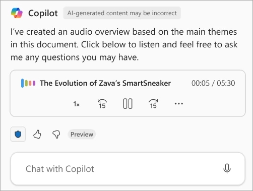 copilot a criar resumos de documentos
