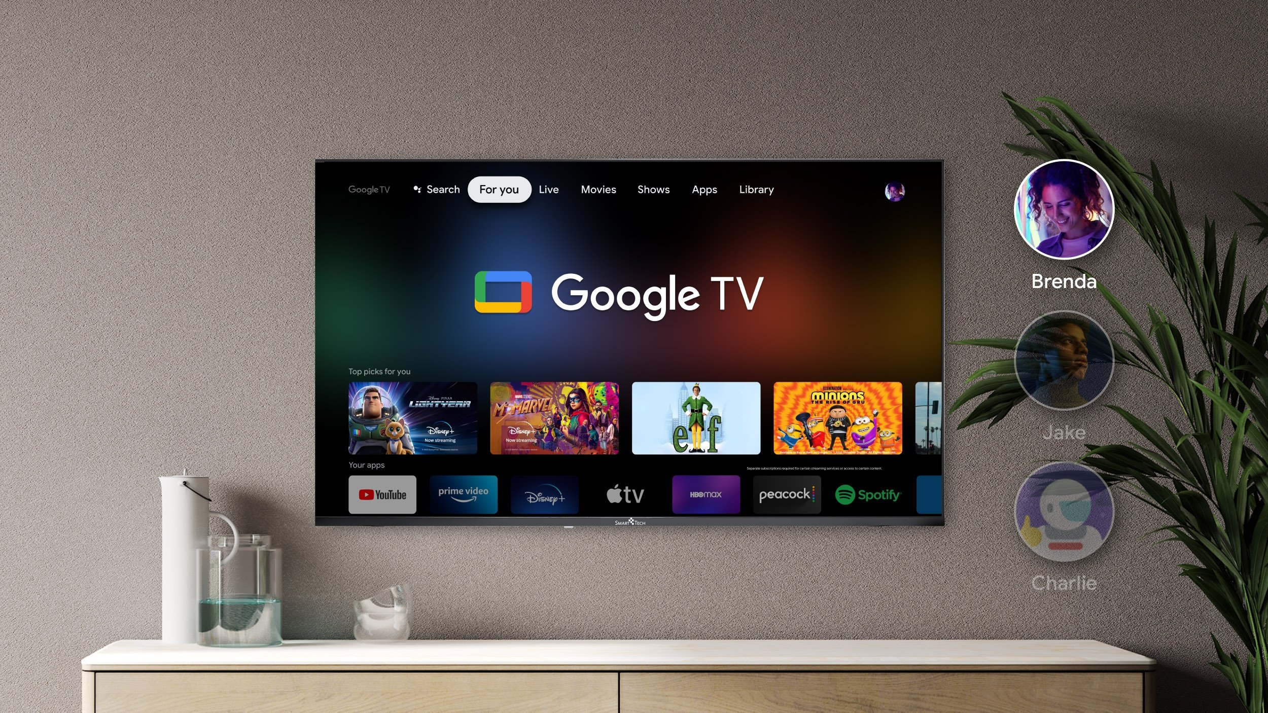 Google TV imagem de TV com o sistema