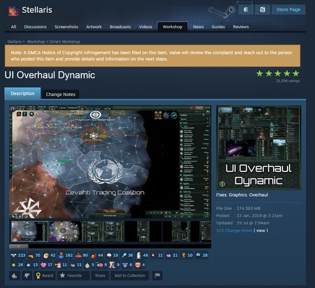 mensagem de jogos removidos da steam por falsas DMCA