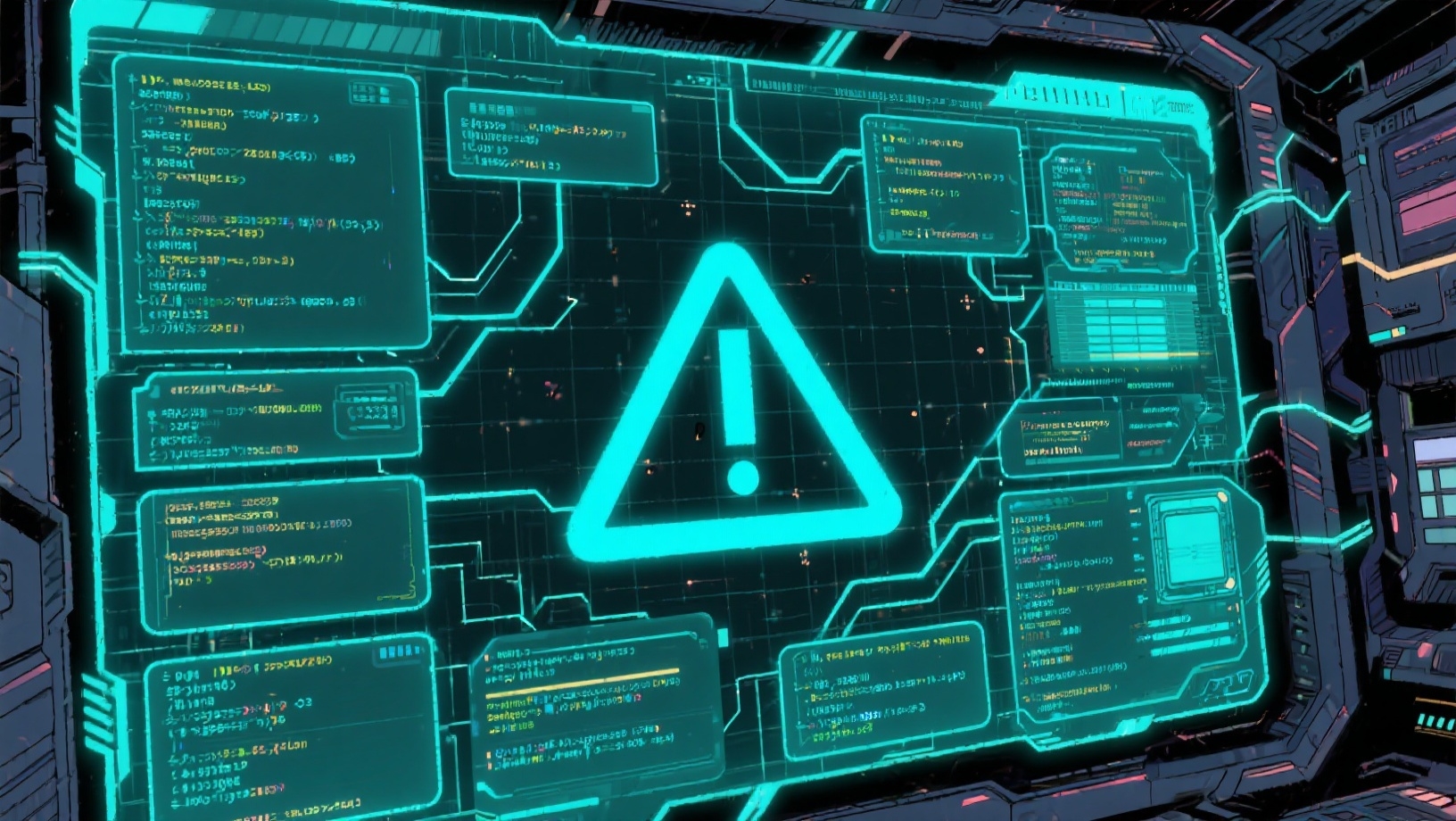 alerta em fundo de código