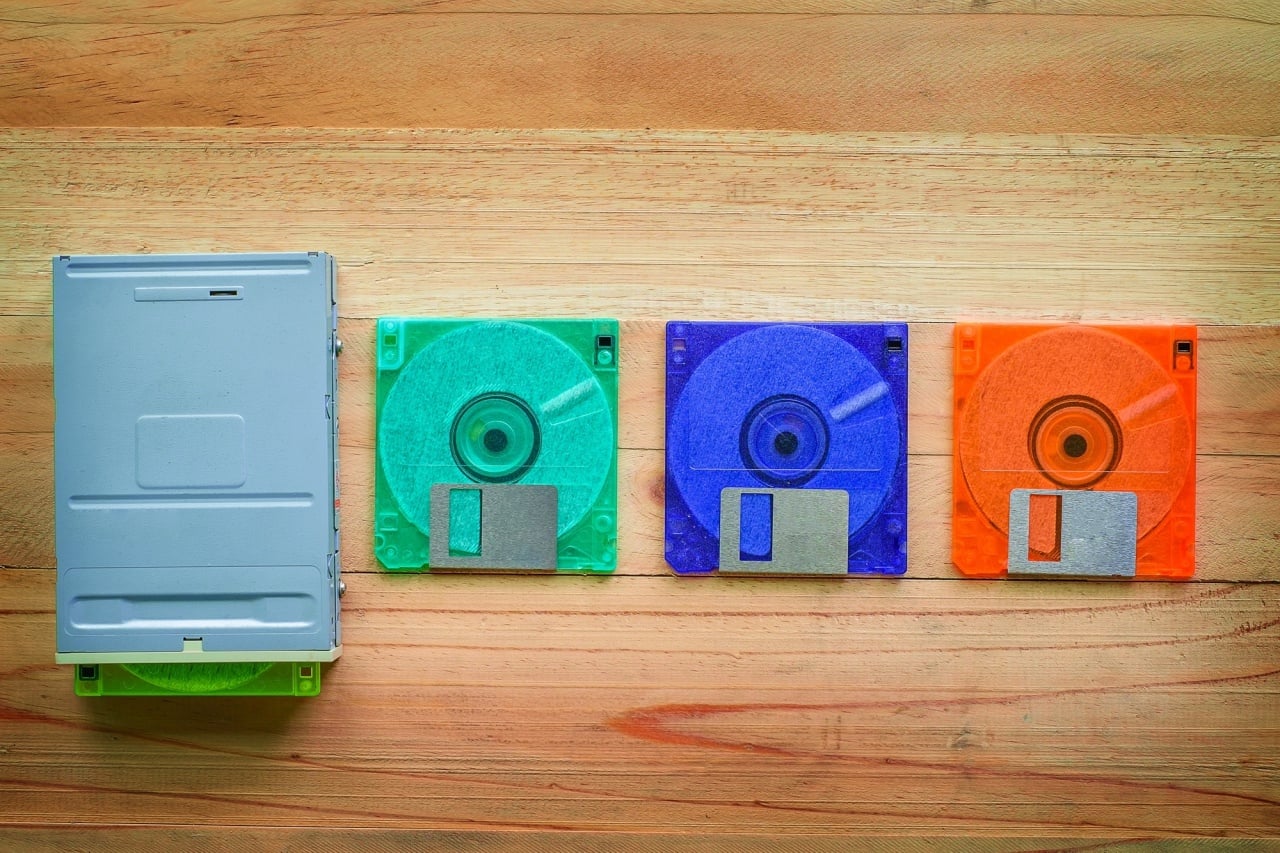 Disquetes coloridas