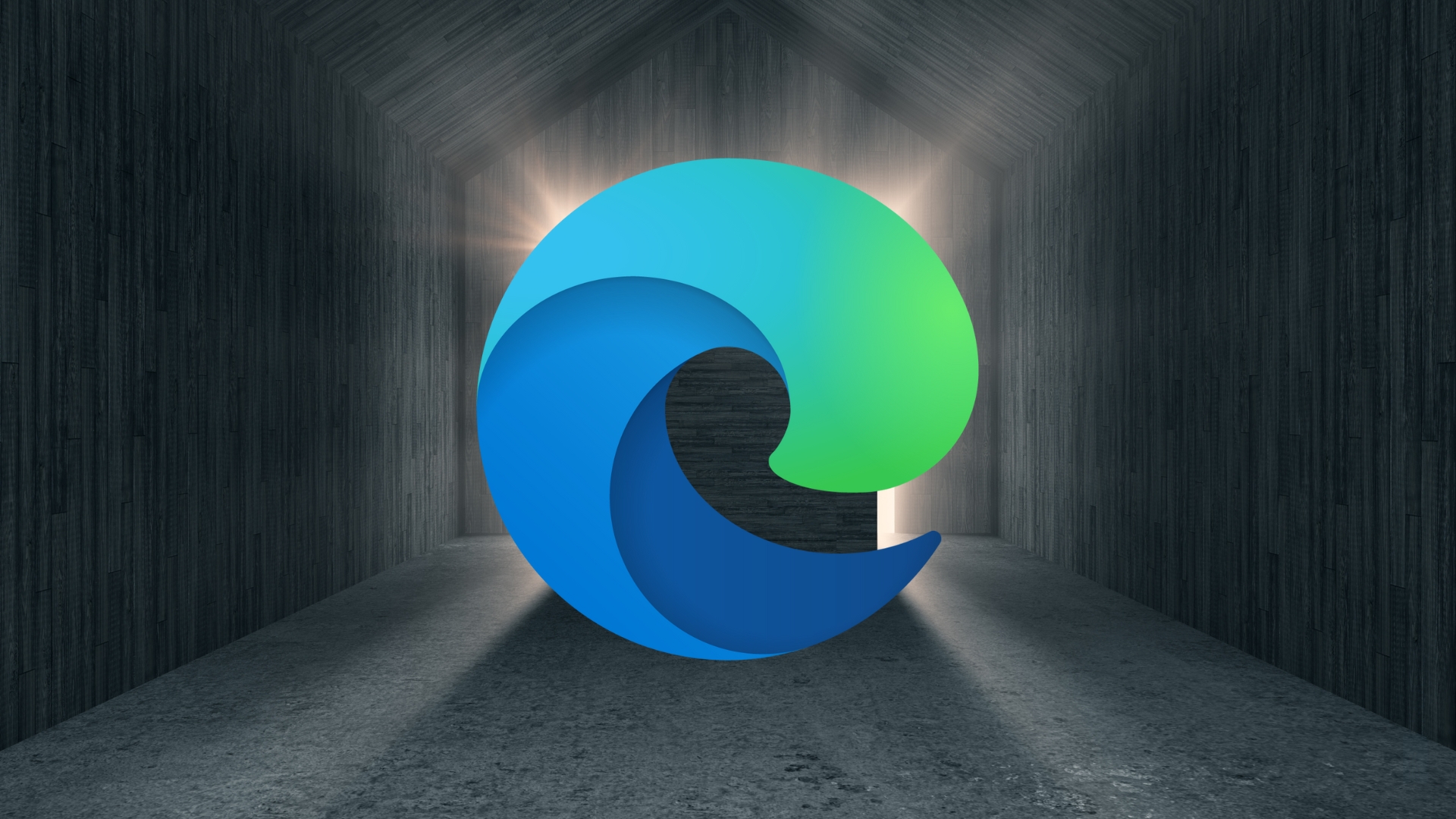 Microsoft Edge em fundo escuro