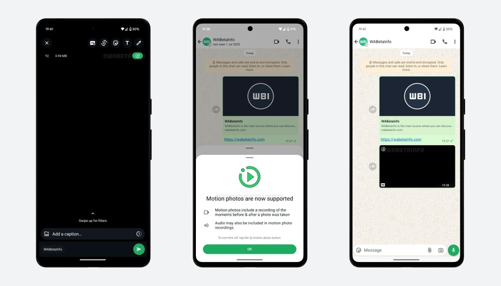 imagem em movimento no WhatsApp