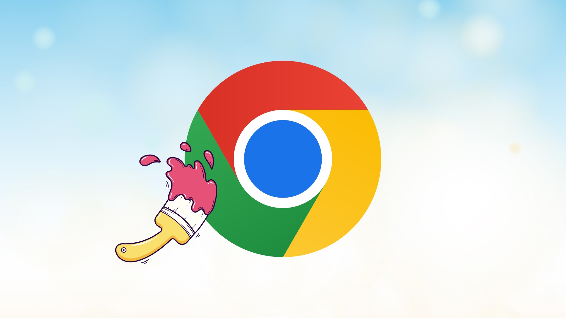 Google Chrome com pincel