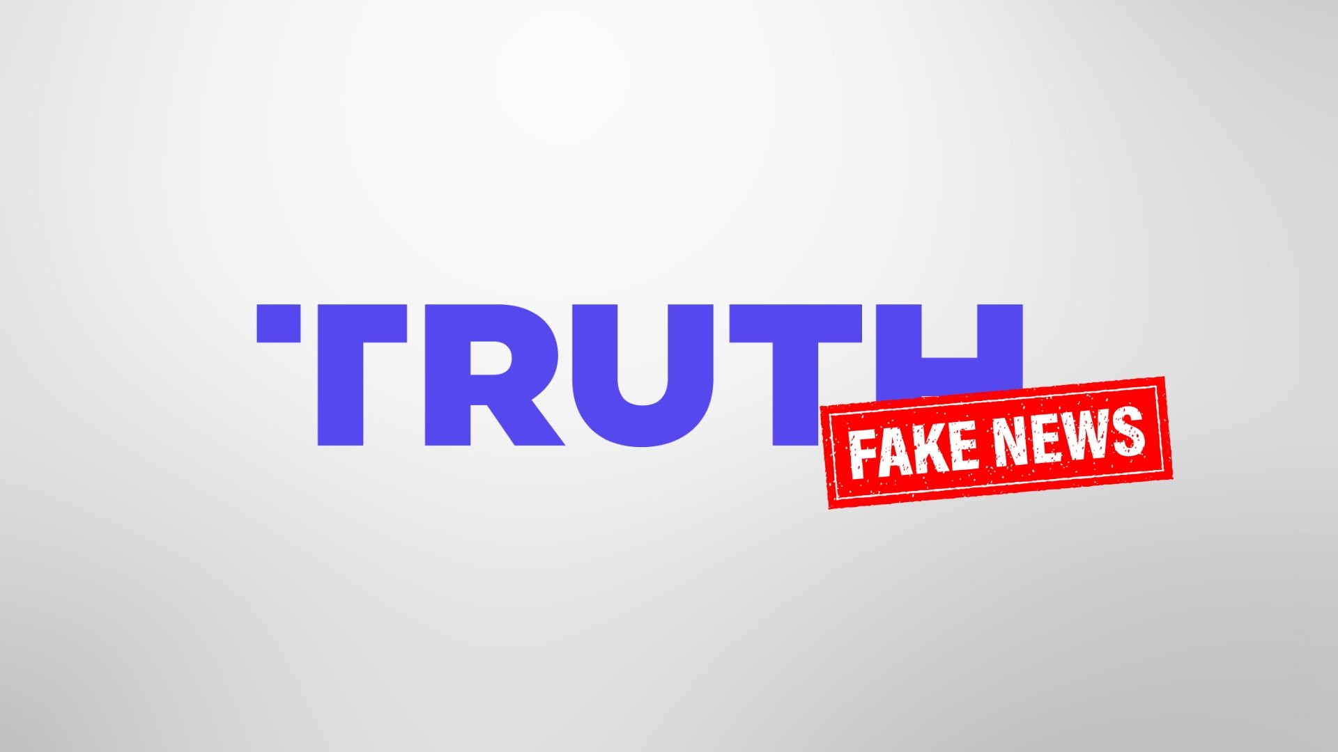 Truth social com sinal de fake news