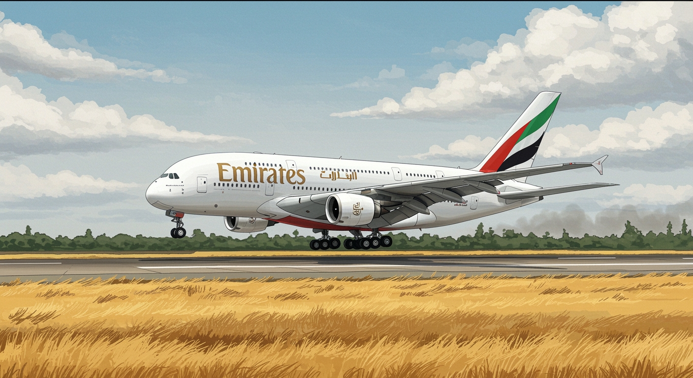 avião da emirates