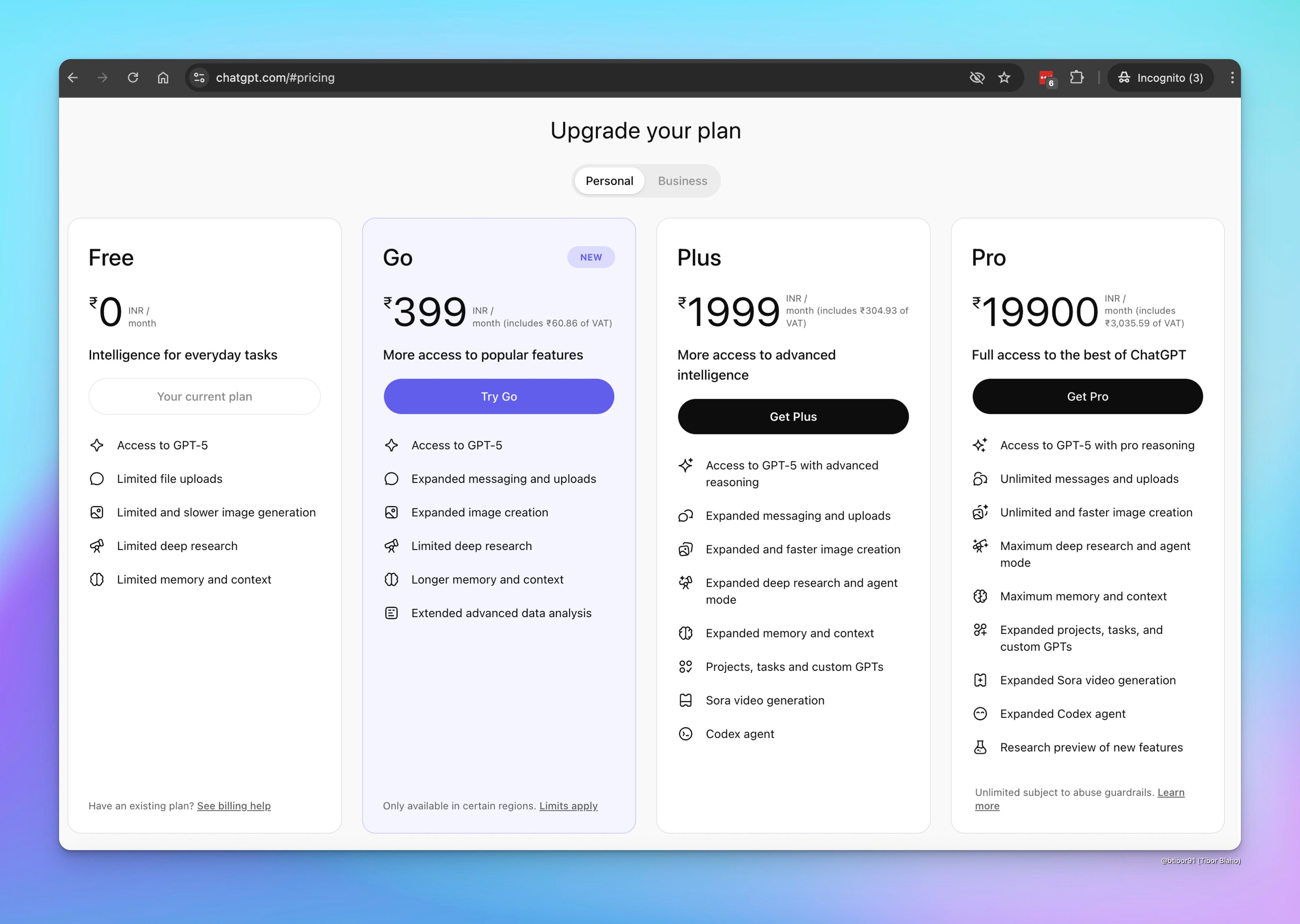 detalhes do novo plano chatgpt