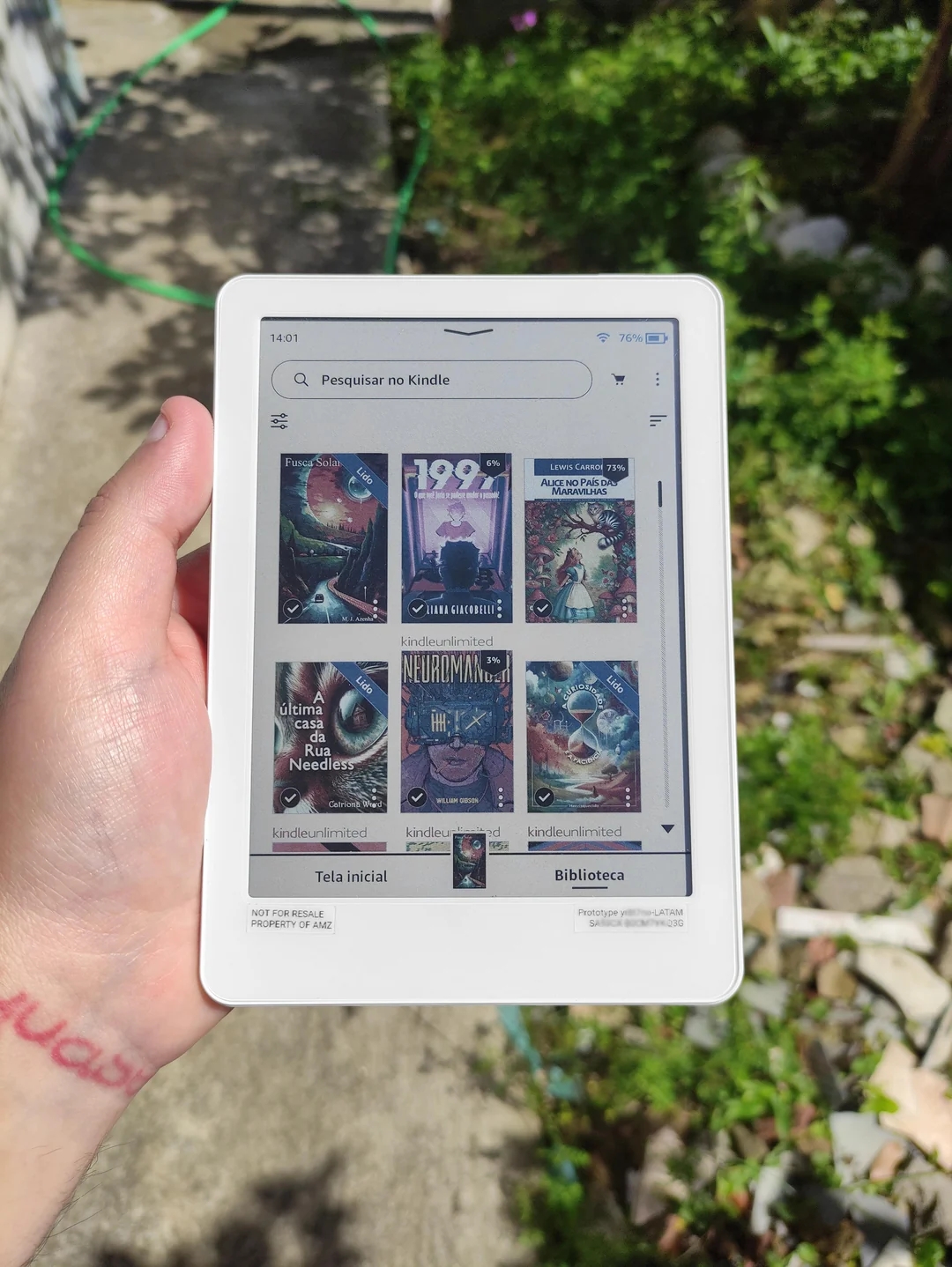 detalhes do novo kindle a cores